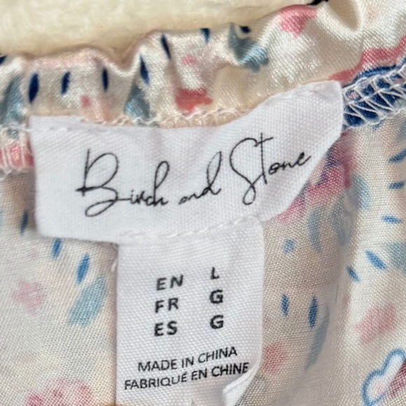 BIRCH AND STONE Floral Satin Sleepwear SIZE L - Picture 5 of 5